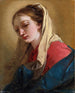 Marie-Madeleine vue de trois quarts, voilée d'un drap blanc - Giovanni Battista Tiepolo — weergave van het kunstwerk