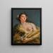 Portrait of a lady in Flore - Giovanni Battista Tiepolo — framed artwork on a wall
