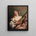 Vrouw met de mandoline - Giovanni Battista Tiepolo — ingelijst kunstwerk aan de muur