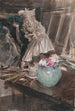 Een hoek van de atelier van de kunstenaar met een bust of Léopold de Médicis - Giovanni Boldini — weergave van het kunstwerk