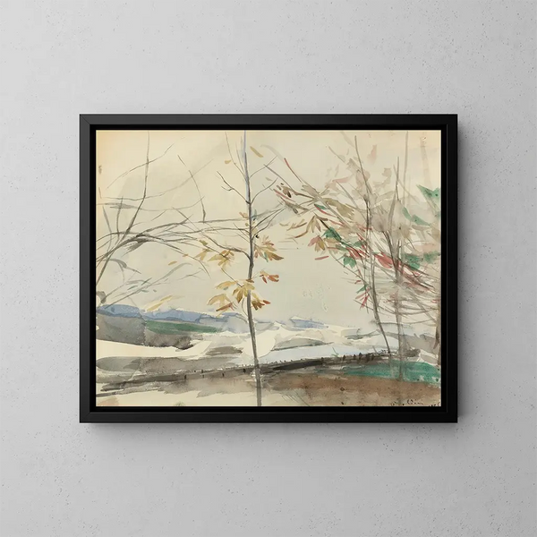 Landschap in de herfst met bomen - Giovanni Boldini — ingelijst kunstwerk aan de muur