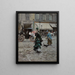 Crossing the street - Giovanni Boldini — framed artwork on a wall