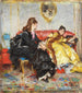 Twee dames zittend in een interieur - Giovanni Boldini — weergave van het kunstwerk
