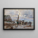 Return of the fishing boats at Étretat - Giovanni Boldini — framed artwork on a wall