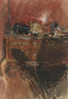 Vue d'un intérieur avec une commode Louis XV - Giovanni Boldini — weergave van het kunstwerk