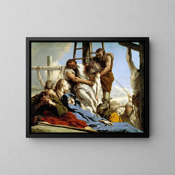De Kruisafname - Giovanni Domenico Tiepolo — ingelijst kunstwerk aan de muur