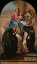Maagd met Kind met drie heiligen - Giovanni Domenico Tiepolo — weergave van het kunstwerk