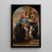 Maagd met Kind met drie heiligen - Giovanni Domenico Tiepolo — ingelijst kunstwerk aan de muur