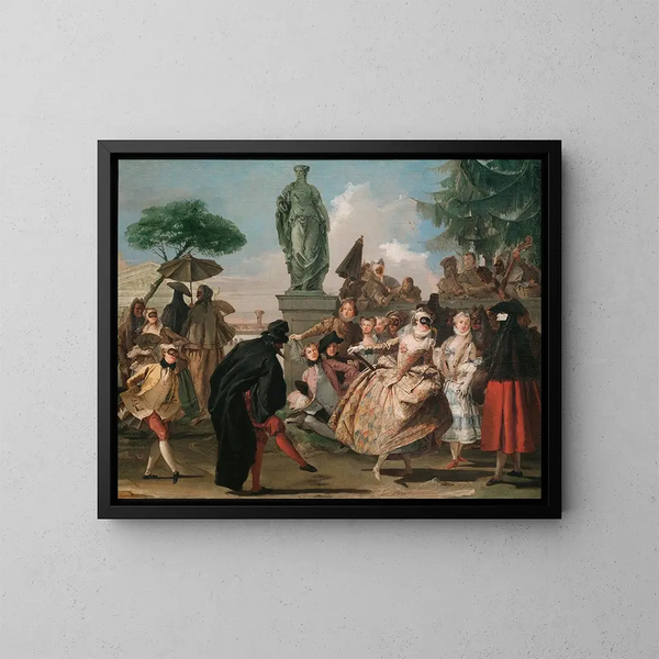Le Menuet - Giovanni Domenico Tiepolo — ingelijst kunstwerk aan de muur