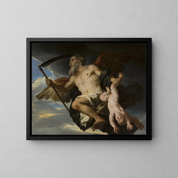 Chronos - Giovanni Francesco Romanelli — ingelijst kunstwerk aan de muur