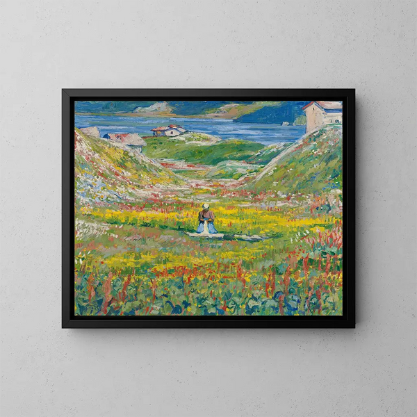 Vallei met bloemen - Giovanni Giacometti — ingelijst kunstwerk aan de muur