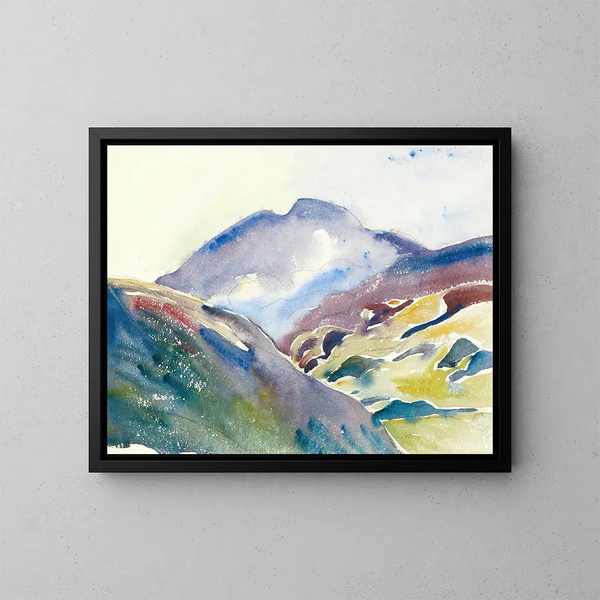Landschap van hoge berg - Giovanni Giacometti — ingelijst kunstwerk aan de muur