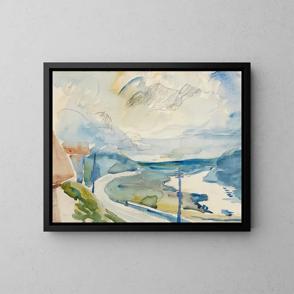 Ochtend in Maloja - Giovanni Giacometti — ingelijst kunstwerk aan de muur