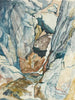 Mountain Gorge with Waterfall - Giovanni Giacometti — artwork view