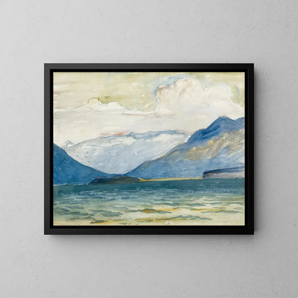 Vue depuis Plaun Da Lej vers la péninsule de Chast - Giovanni Giacometti — ingelijst kunstwerk aan de muur