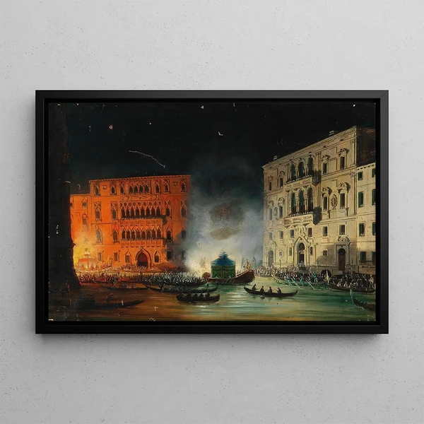 Giovanni Grubacs - Venice Festivities on the Grand Canal in 1838 in honour of Emperor Ferdinand.webp