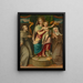 Maria met het kind met Sint Franciscus en Sint Clara - Giovanni Maria Butteri — ingelijst kunstwerk aan de muur