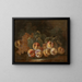 Pêches et raisins sur un entablement - Giovanni Paolo Castelli — ingelijst kunstwerk aan de muur