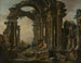 Romeinse ruïnes - Giovanni Paolo Panini — weergave van het kunstwerk