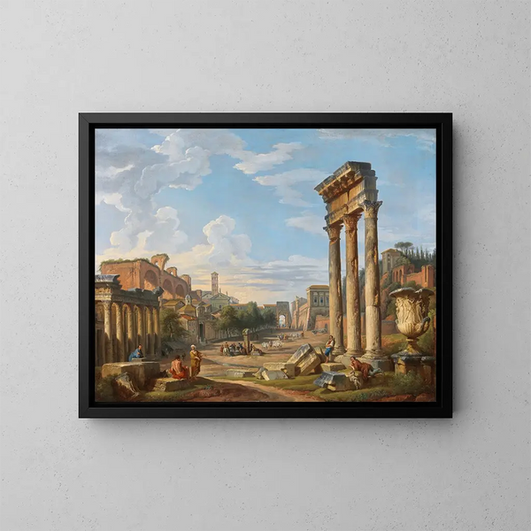 Le Forum romain - Giovanni Paolo Panini — ingelijst kunstwerk aan de muur