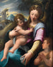 Maria met het kind en de kleine Sint-Jan-Baaltja - Girolamo Macchietti — weergave van het kunstwerk
