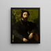 Portret van een musicus - Girolamo Mazzola Bedoli — ingelijst kunstwerk aan de muur