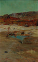 À Rotorua - Girolamo Nerli — weergave van het kunstwerk