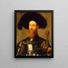 Portret van een man in harnas - Girolamo Romanino — ingelijst kunstwerk aan de muur