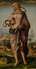 Cleopatra en de adder - Girolamo di Benvenuto — weergave van het kunstwerk