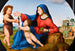 Maria met het kind en de jonge Sint-Jan de Doper - Giuliano Bugiardini — weergave van het kunstwerk