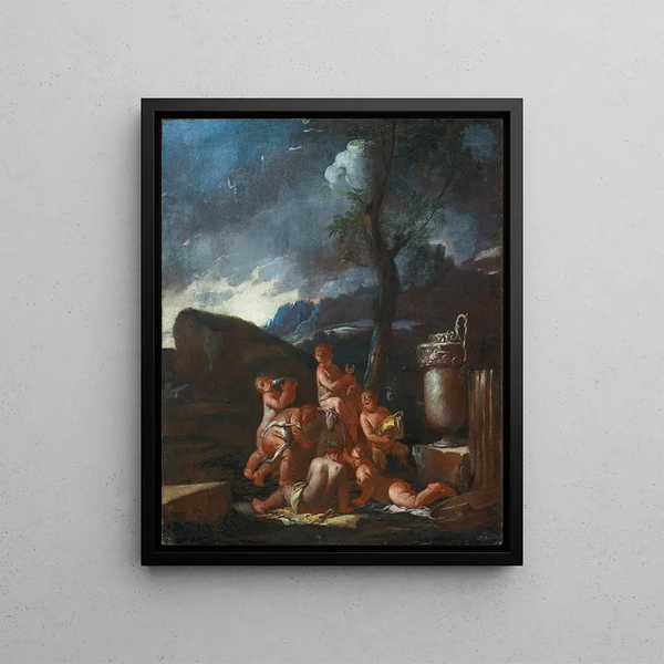 Giulio Carpioni - Bacchanal with putti.webp