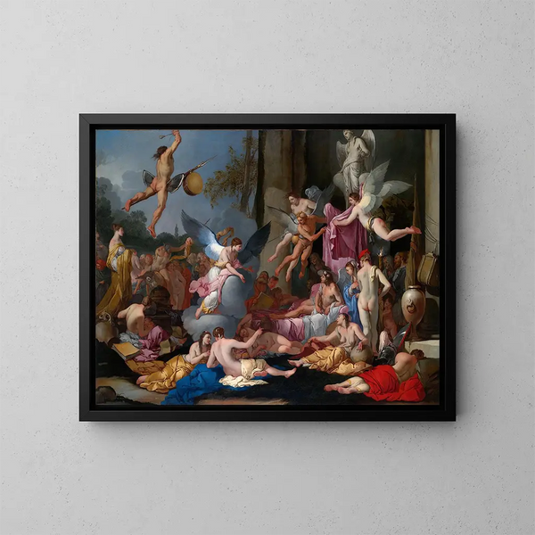 Het Koninkrijk van Hypnos - Giulio Carpioni — ingelijst kunstwerk aan de muur