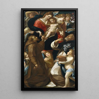 Giulio Cesare Procaccini - Madonna and Child with Saints Francis and Dominic and Angels Giulio.webp