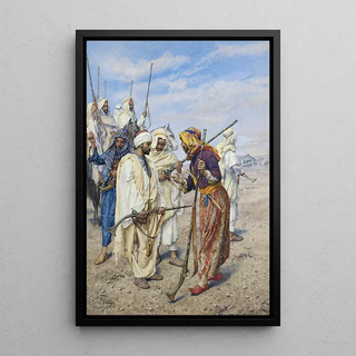 Giulio Rosati - Bedouins preparing a raiding party.webp