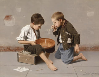Giulio del Torre - Seifenblasende Kinder.webp