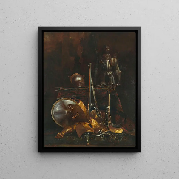 Giuseppe Adolfo Feragutti Visconti - Still life of armor and gun elements.webp