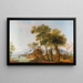 Een idyllisch rivierlandschap - Giuseppe Bernardino Bison — ingelijst kunstwerk aan de muur