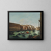 Venetië, het Groot Kanaal met nieuwe gebouwen - Giuseppe Bernardino Bison — ingelijst kunstwerk aan de muur
