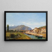 Uitzicht op Locarno vanaf de Naviglio Grande - Giuseppe Bisi — ingelijst kunstwerk aan de muur