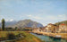Uitzicht op Locarno vanaf de Naviglio Grande - Giuseppe Bisi — weergave van het kunstwerk