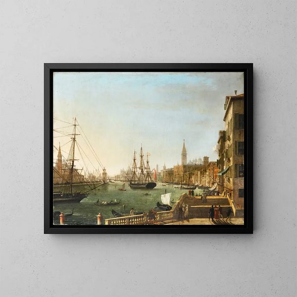 Grand Canal in Venetië - Giuseppe Borsato — ingelijst kunstwerk aan de muur
