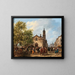 Een levendige scène op een marktplein - Giuseppe Canella — ingelijst kunstwerk aan de muur