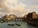 L'île de la Cité en de Quai Conti gezien vanaf de Kunstbrug - Giuseppe Canella — weergave van het kunstwerk