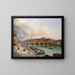 De stad en de Pont Neuf gezien vanaf de kade van het Louvre - Giuseppe Canella — ingelijst kunstwerk aan de muur