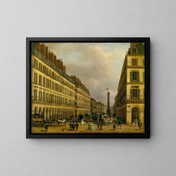 La rue de Castiglione - Giuseppe Canella — ingelijst kunstwerk aan de muur