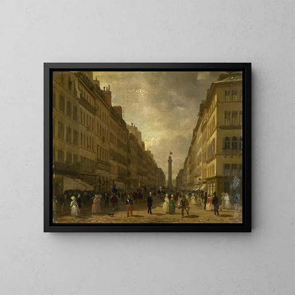 La rue de la Paix - Giuseppe Canella — ingelijst kunstwerk aan de muur