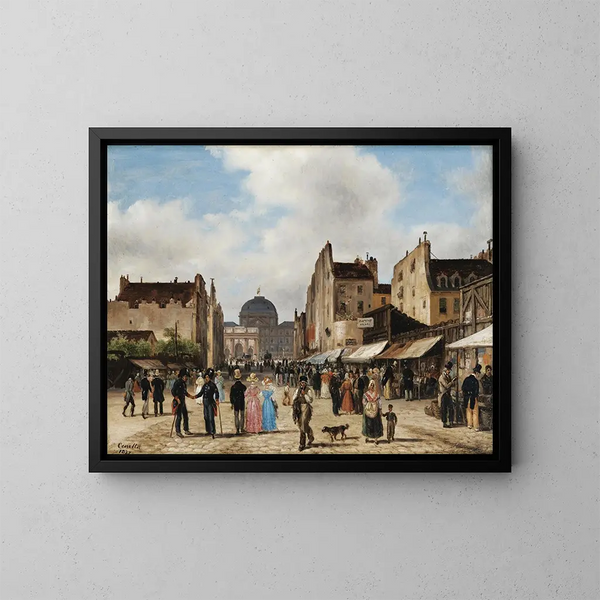 Parijs, de straat Saint-Nicaise - Giuseppe Canella — ingelijst kunstwerk aan de muur