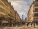 Parijs, rue de la Paix, de Place Vendôme, achtergrond - Giuseppe Canella — weergave van het kunstwerk