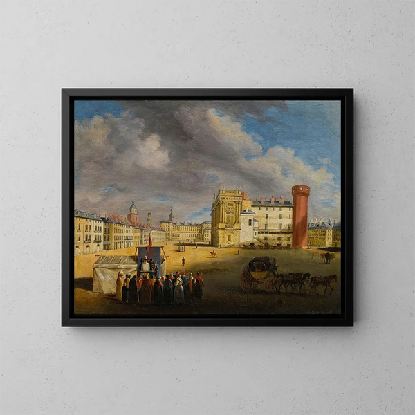 Turijn, uitzicht op de Piazetta Reale - Giuseppe Canella — ingelijst kunstwerk aan de muur