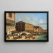 Venetiaans schilderij, uitzicht op de Riva degli Schiavoni met de Ponte della Paglia - Giuseppe Canella — ingelijst kunstwerk aan de muur